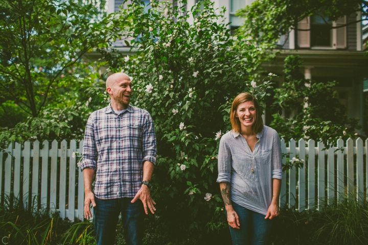 Couple smiling and laughing