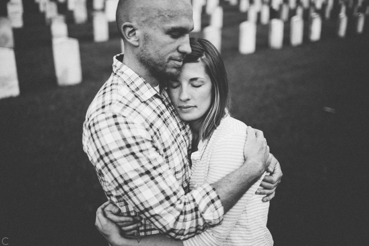 Black and white couple portrait