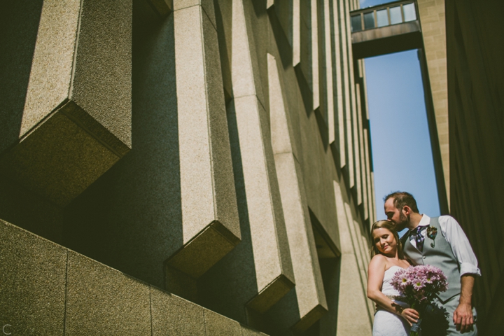 Bride and groom in Raleigh