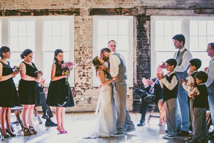 first kiss as husband and wife