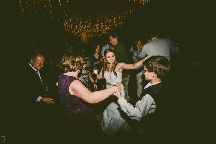 guests dancing at wedding