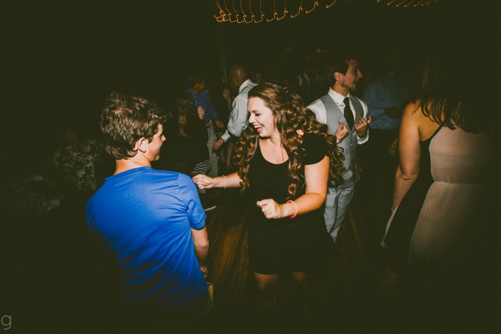 guests dancing at wedding