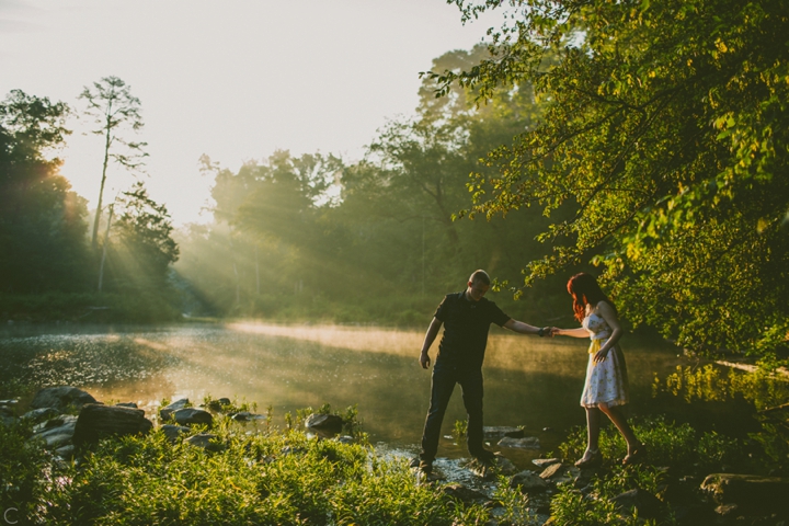 Epic engagement session picture on Eno