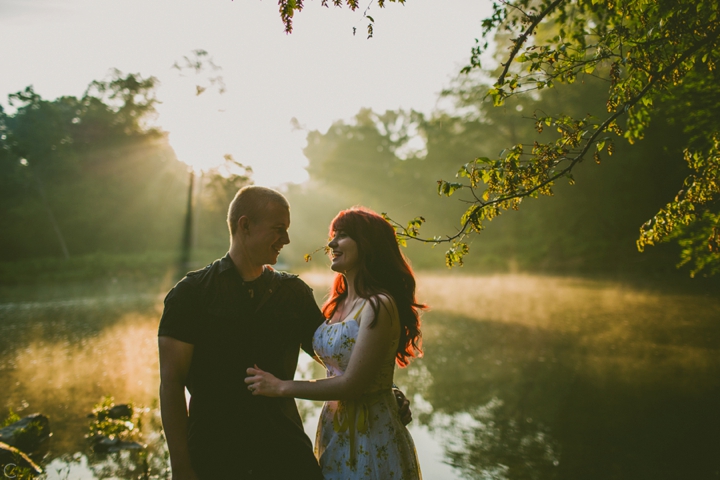 Engagement session on the Eno Durham