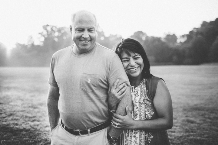 Wedding anniversary black and white portrait