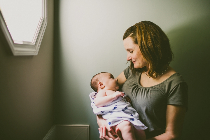 Woman holding baby