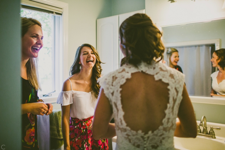 Bride and friends