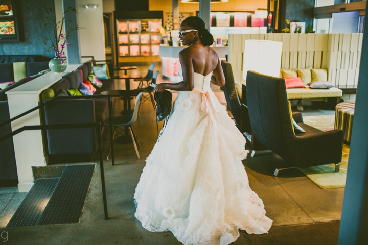 Bride in sunglasses