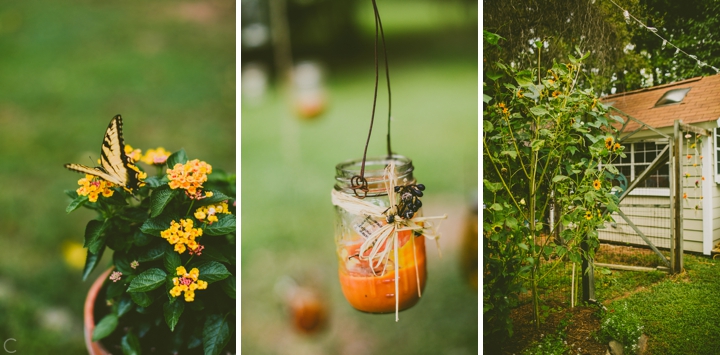 Garden wedding details