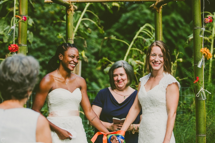 Garden wedding ceremony in PIttsboro NC