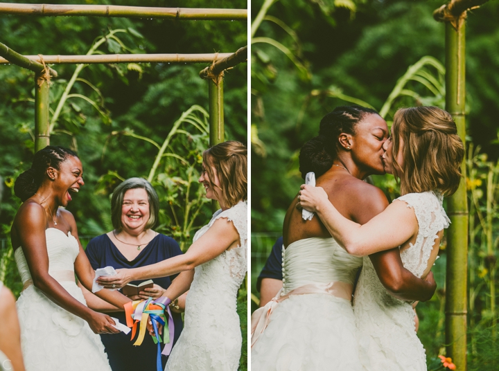 Garden wedding ceremony in PIttsboro NC