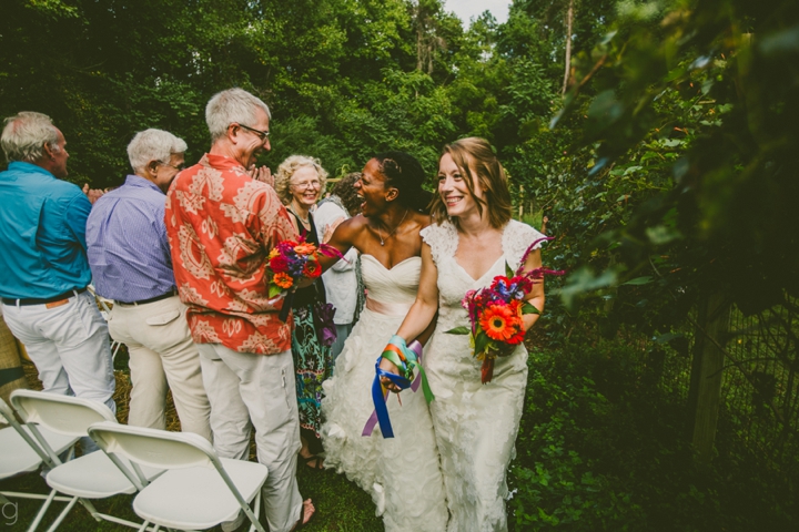 Garden wedding ceremony in PIttsboro NC