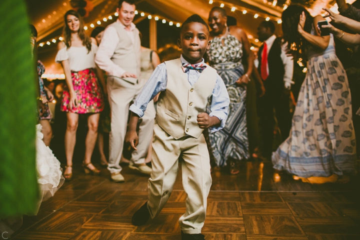 Wedding reception dancing