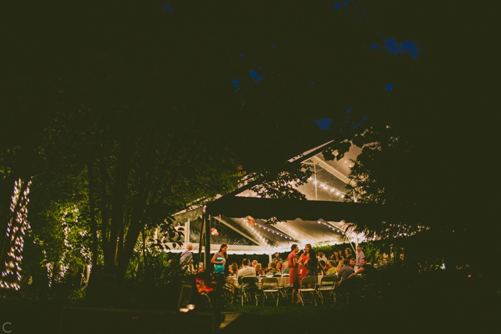 Clear tent at wedding