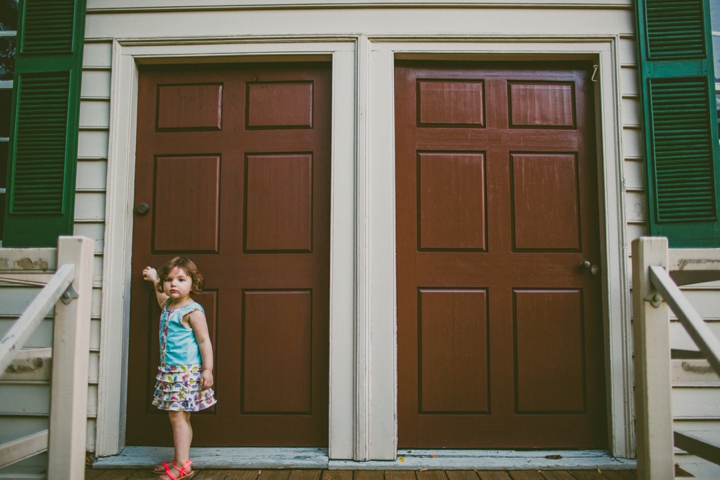 Toddler with door knob