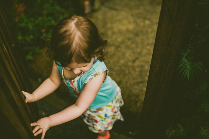 Kid opening gate