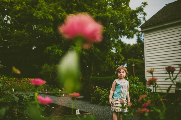 Girl standing in garden