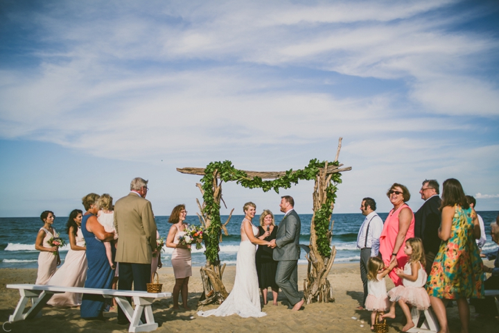 Wedding ceremony on east coast beach