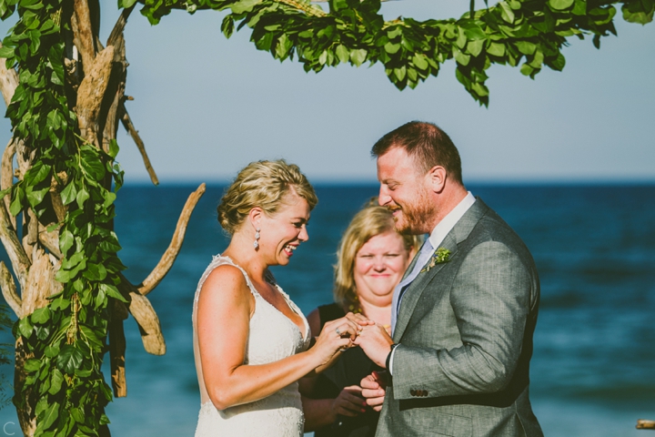 Wedding ceremony at Kill Devil Hills