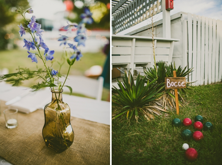 Wedding reception bocce ball