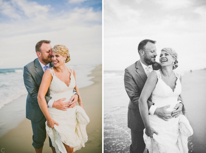 Wedding portraits of Bride and Groom OBX photographers