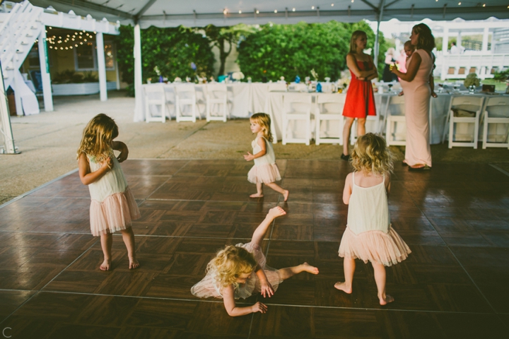 Flower girls at wedding