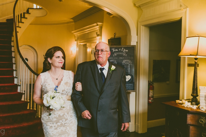 Bride and father