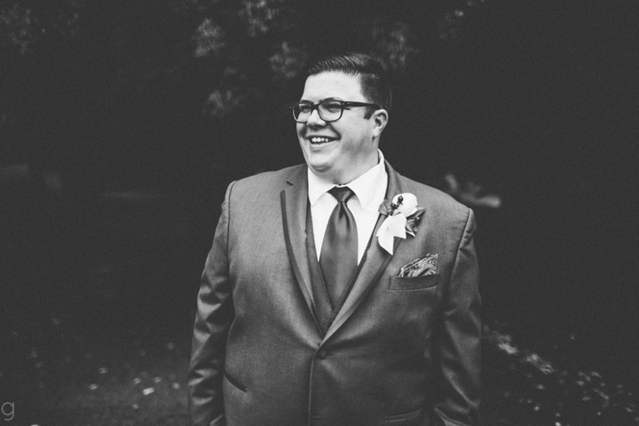 Groom laughing