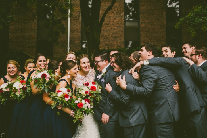 Large wedding party