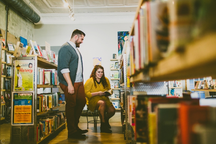 Couple in Letters Bookshop Durham