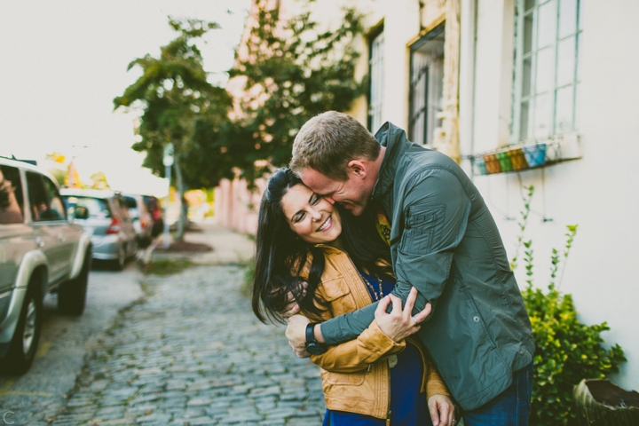 Man hugging his wife