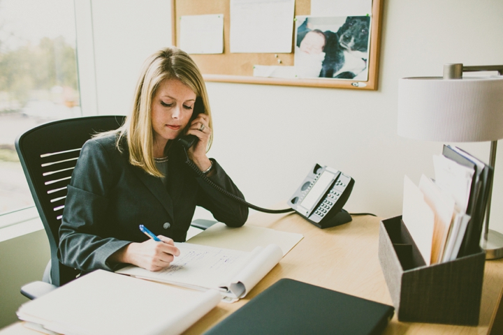 Female lawyer working