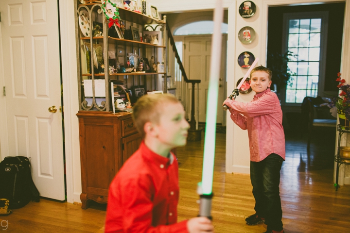 Kids with light sabers