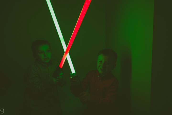 Kids with light sabers