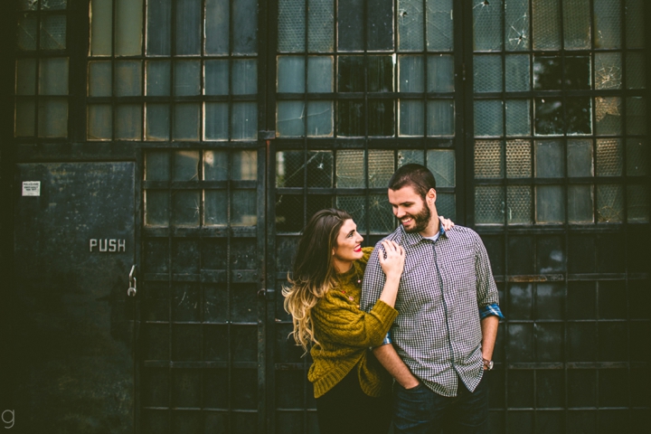 Couple smiling in Durham NC