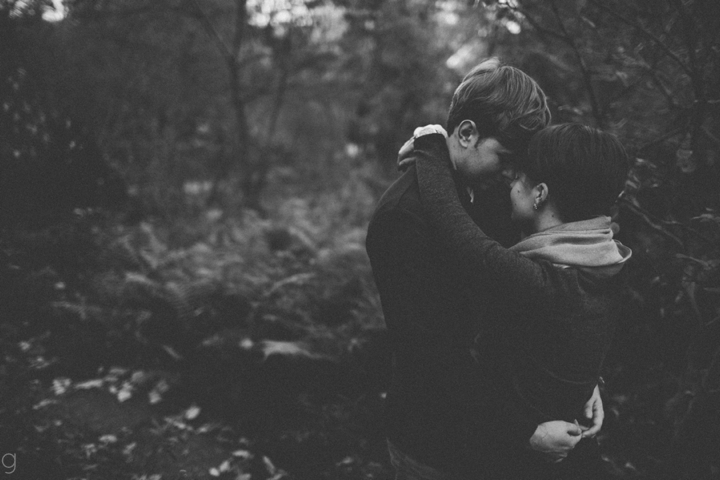 UNC arboretum engagement session