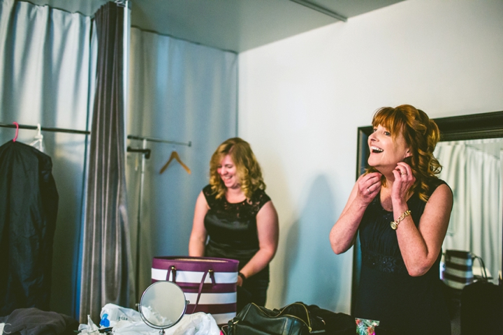 Mother of bride getting ready for wedding