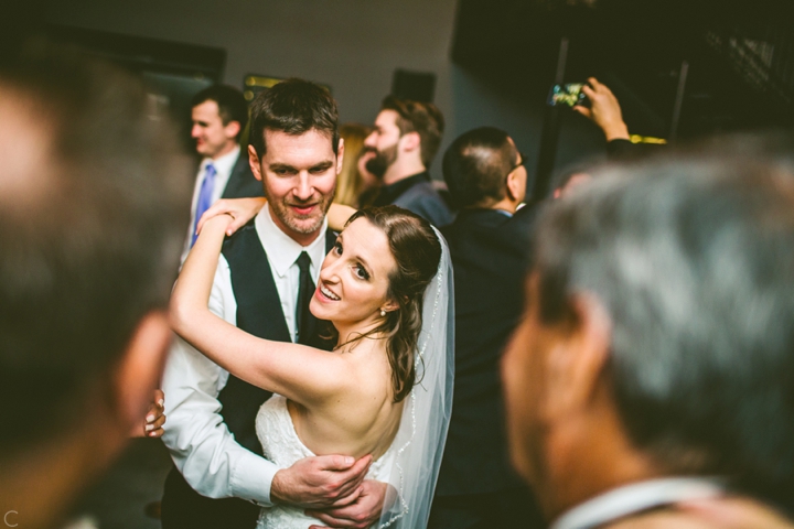 Bride and groom at wedding