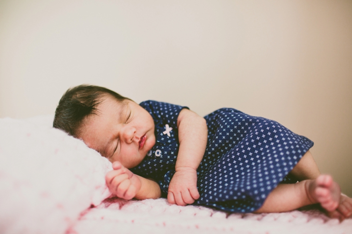Sleeping baby in newborn photos