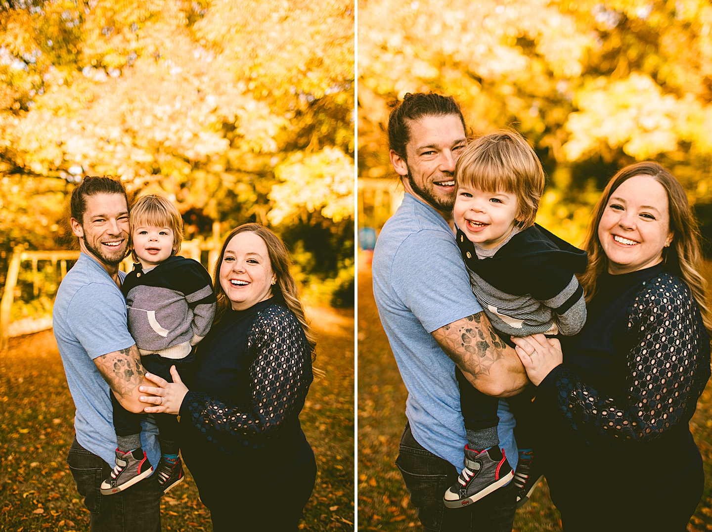 Raleigh family portraits in the fall