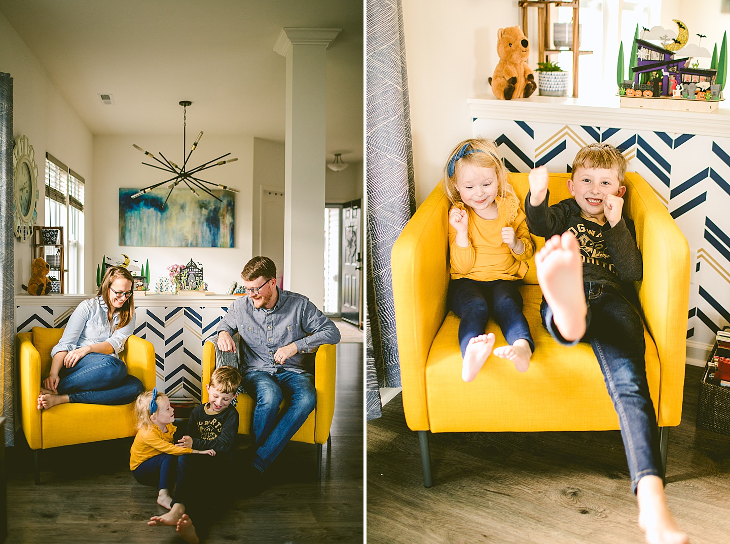 At home lifestyle family photos Raleigh Durham