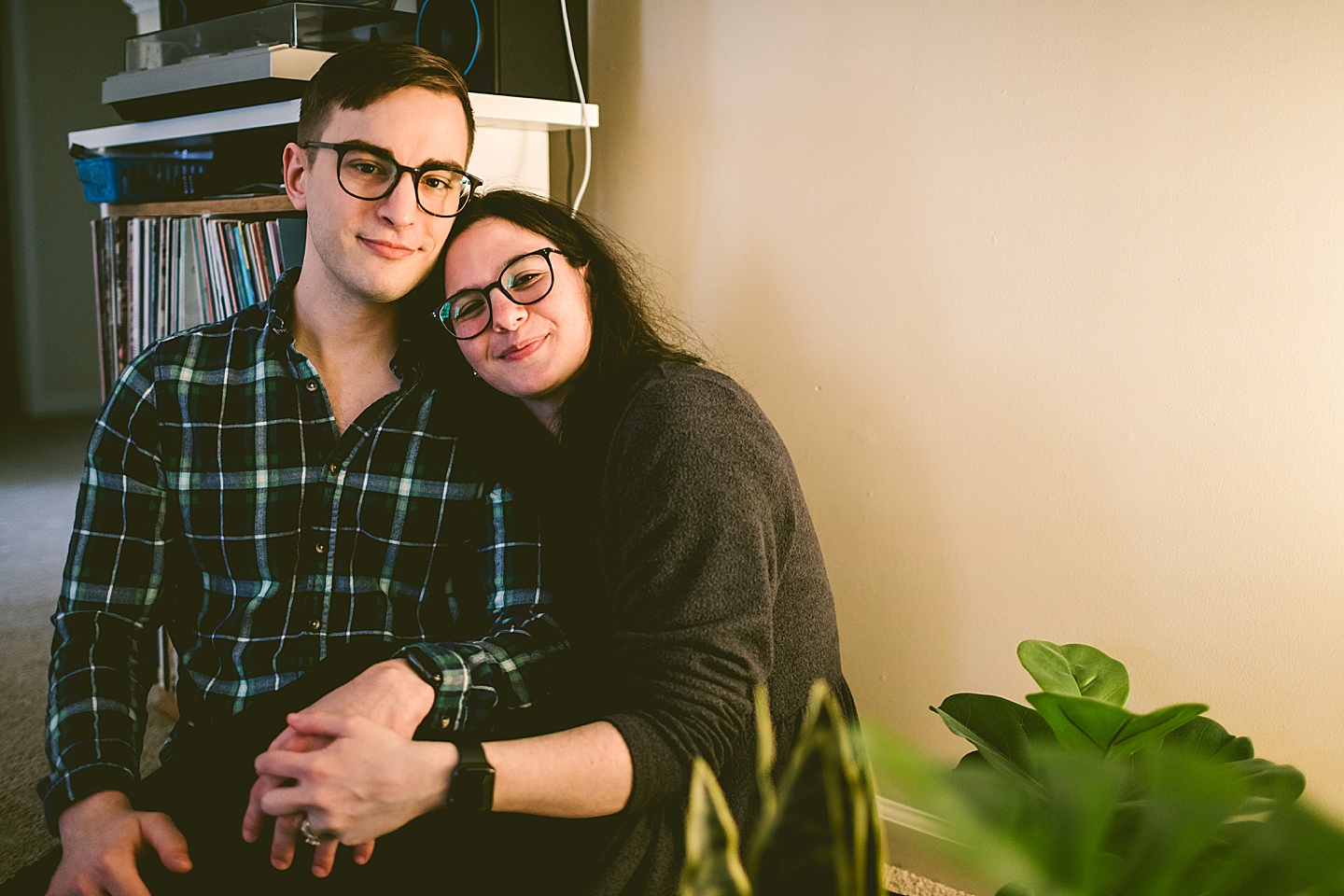 Portrait of a couple at their home in Raleigh NC