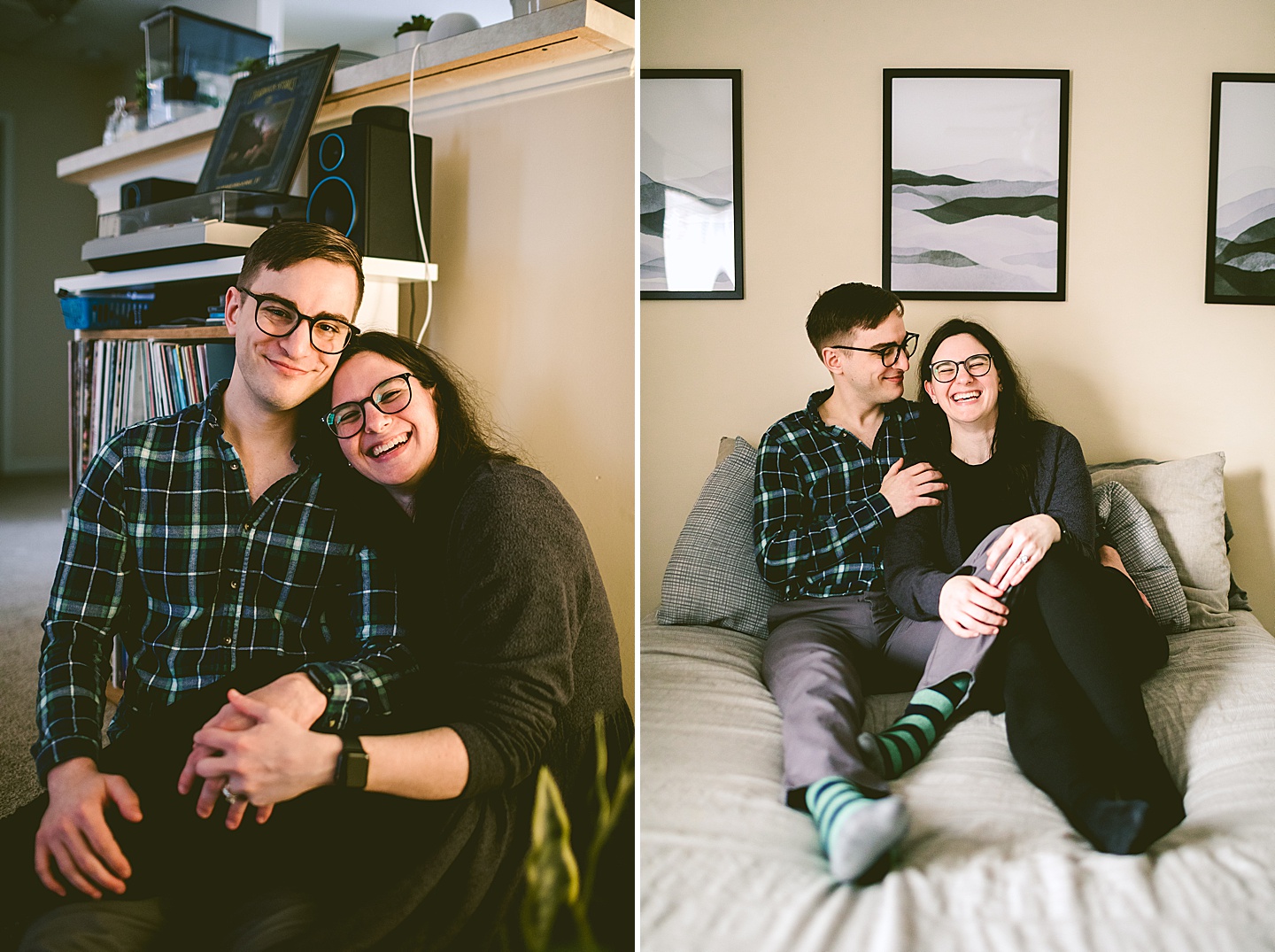 Portrait of a couple at their home in Raleigh NC