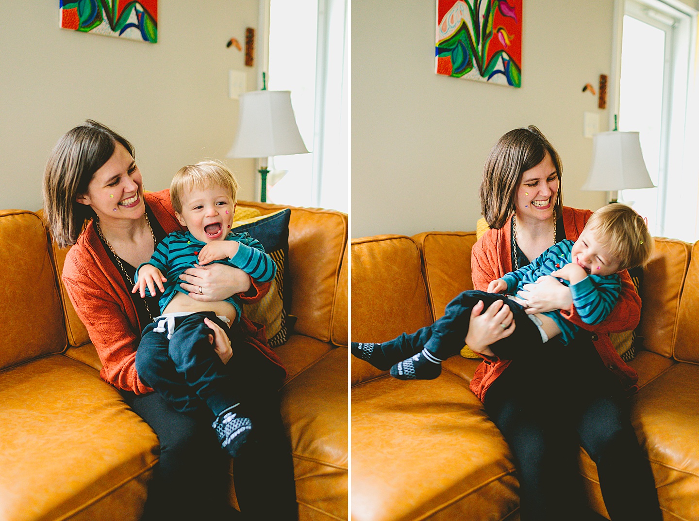 Mother and son portraits