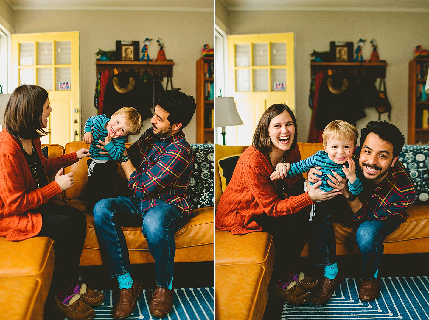 Smiling family in Durham