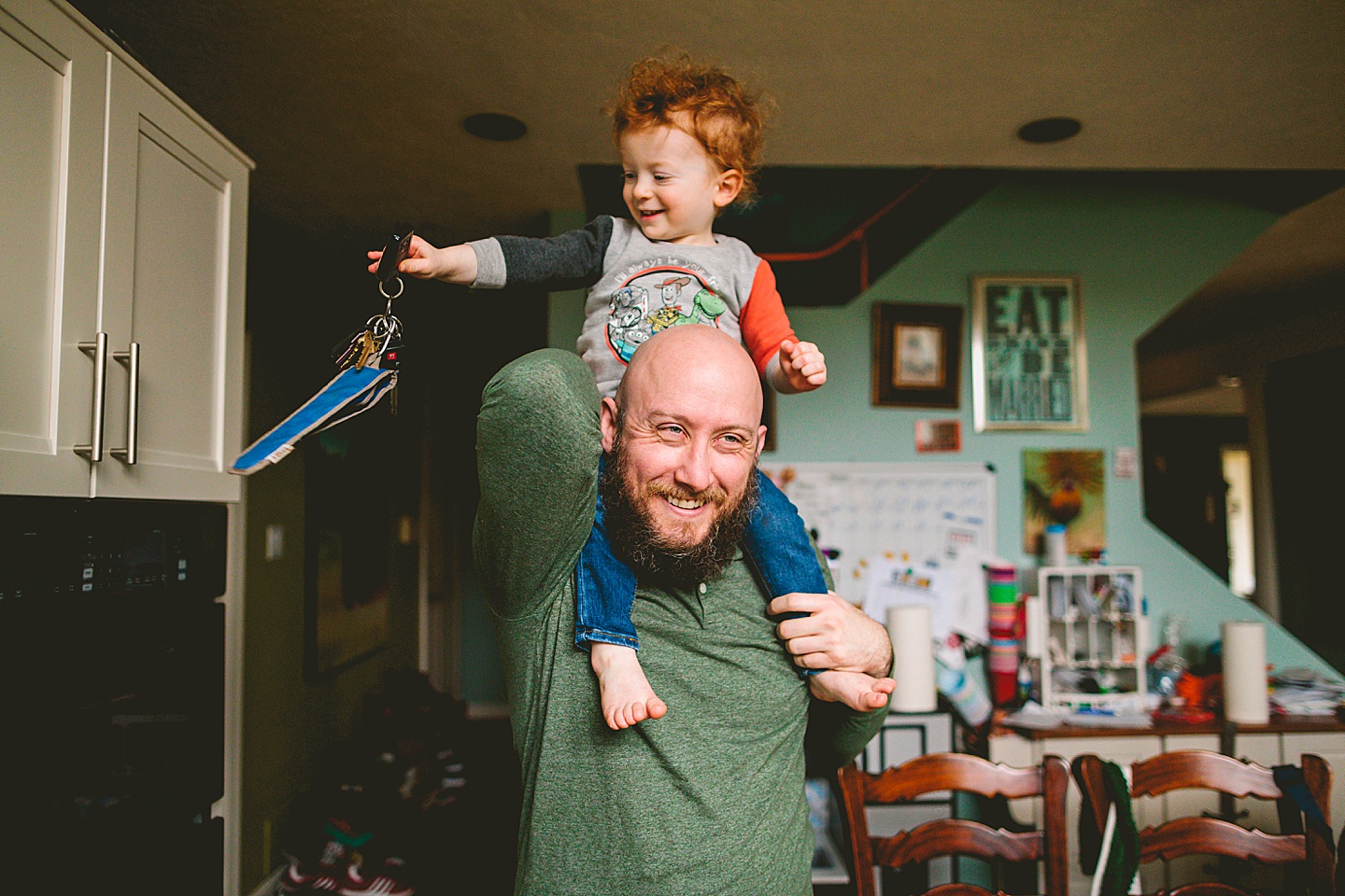 Kid playing with car keys