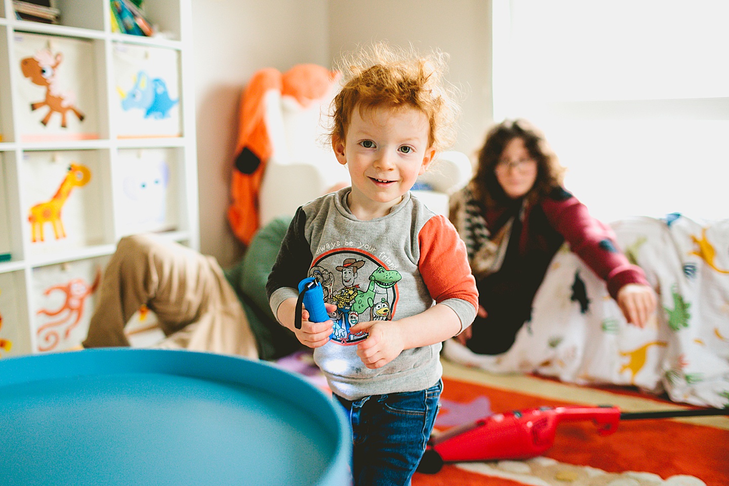 Toddler smiling