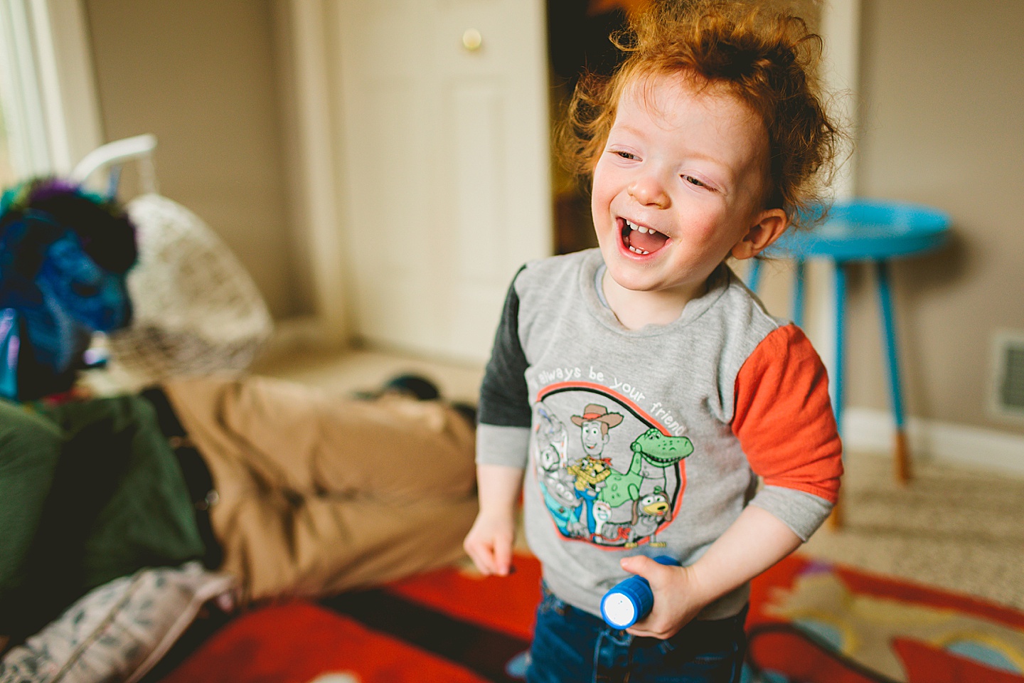 Toddler laughing