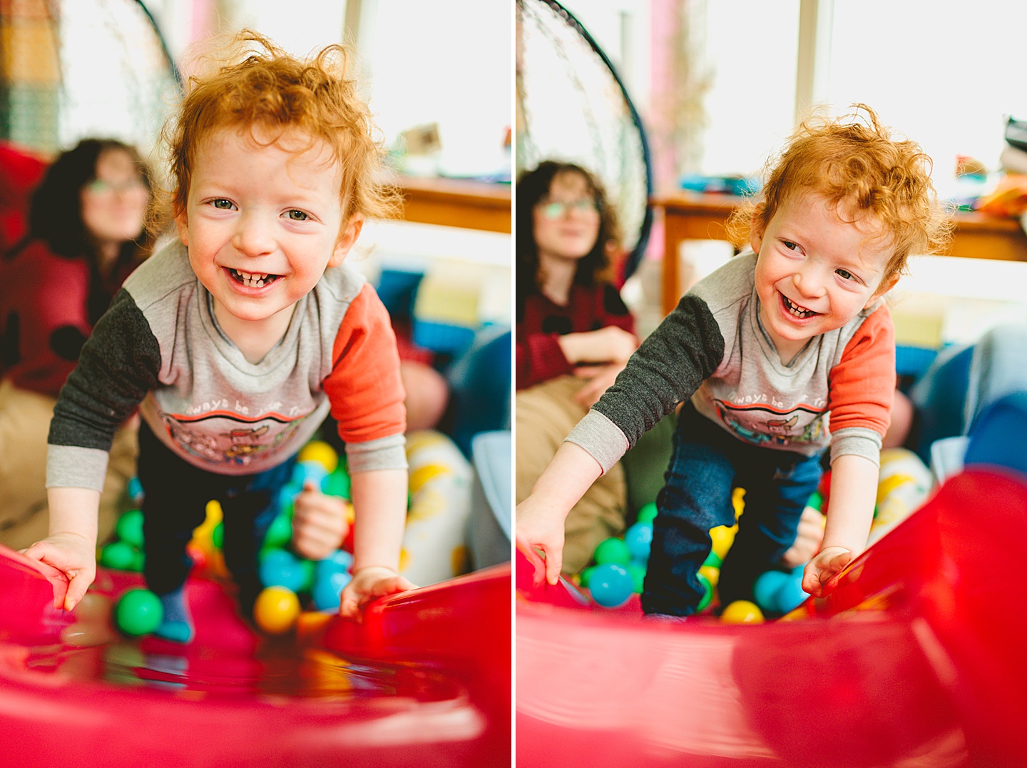 Toddler climbing slide