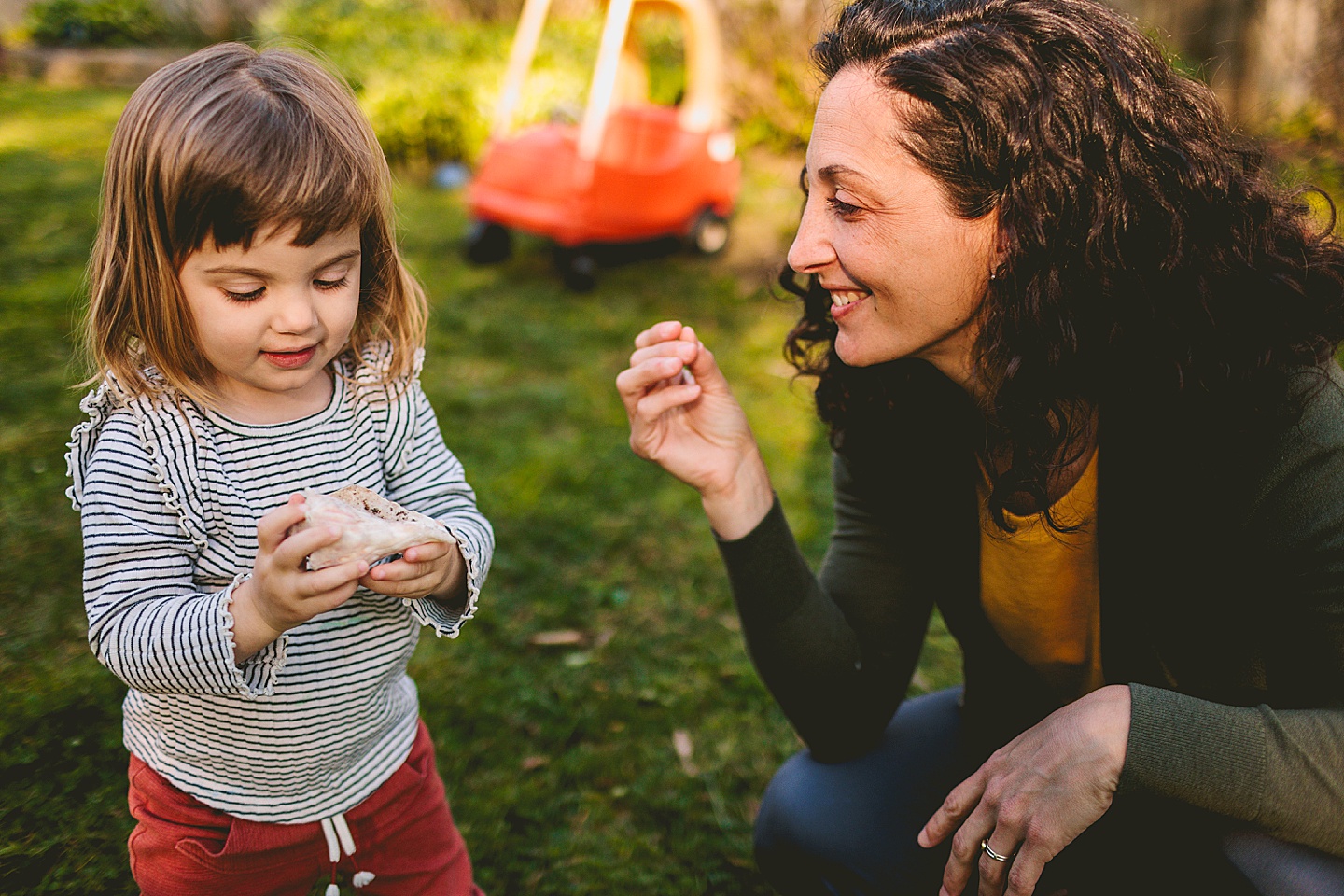 Girl holding a seashell